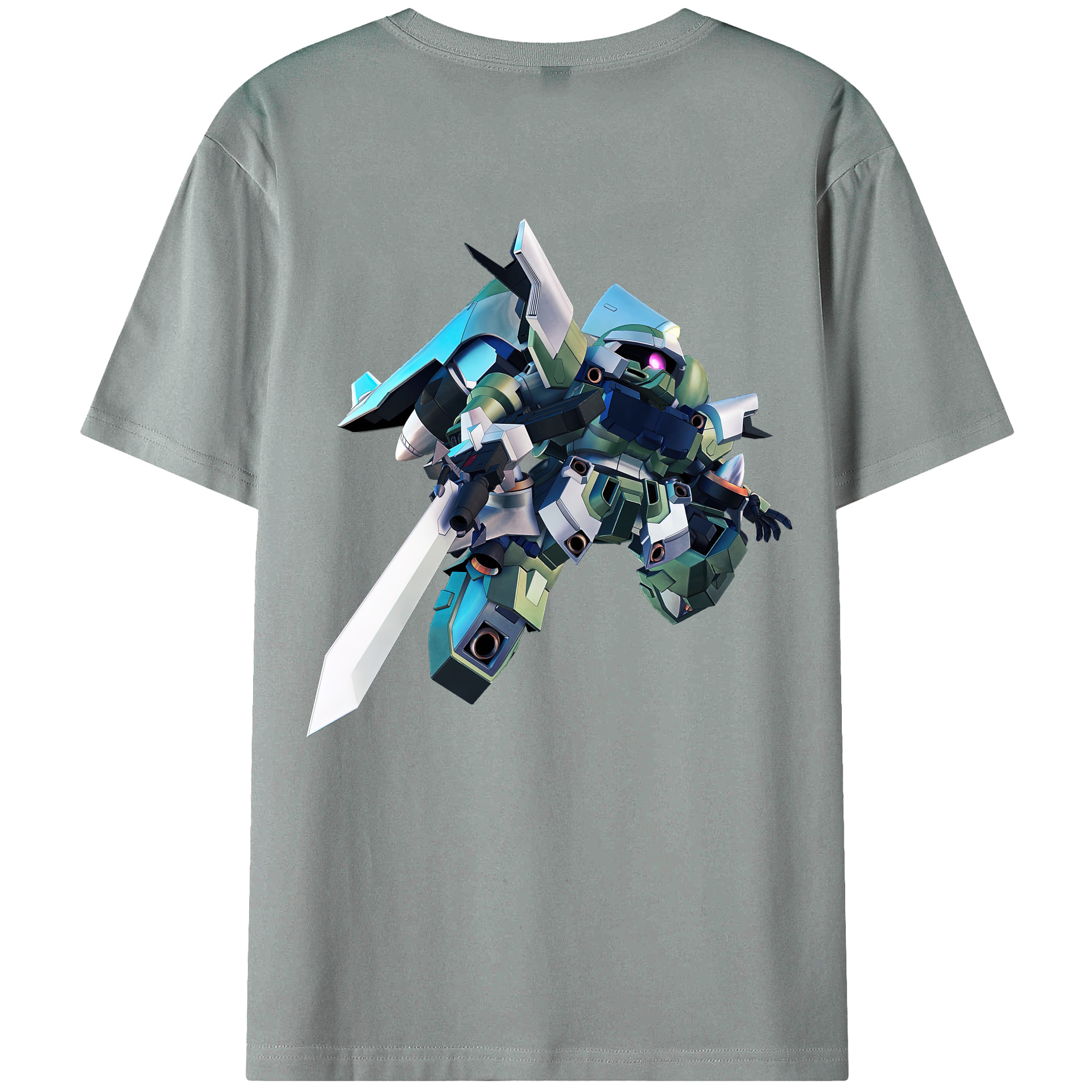 （画像用） 機動戦士ガンダム Mobile Suit Gundam 綿100％ メンズ半袖Tシャツ（バックプリント） 通気性